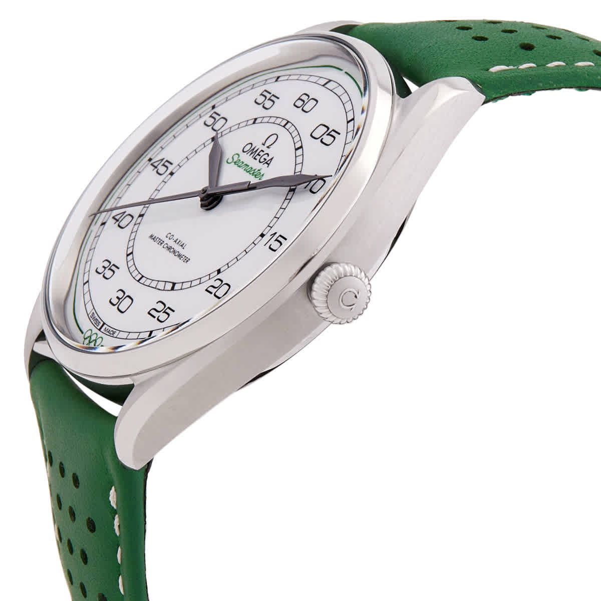 Omega Olympic Official Timekeeper Automatic Chronometer White Dial Mens ...