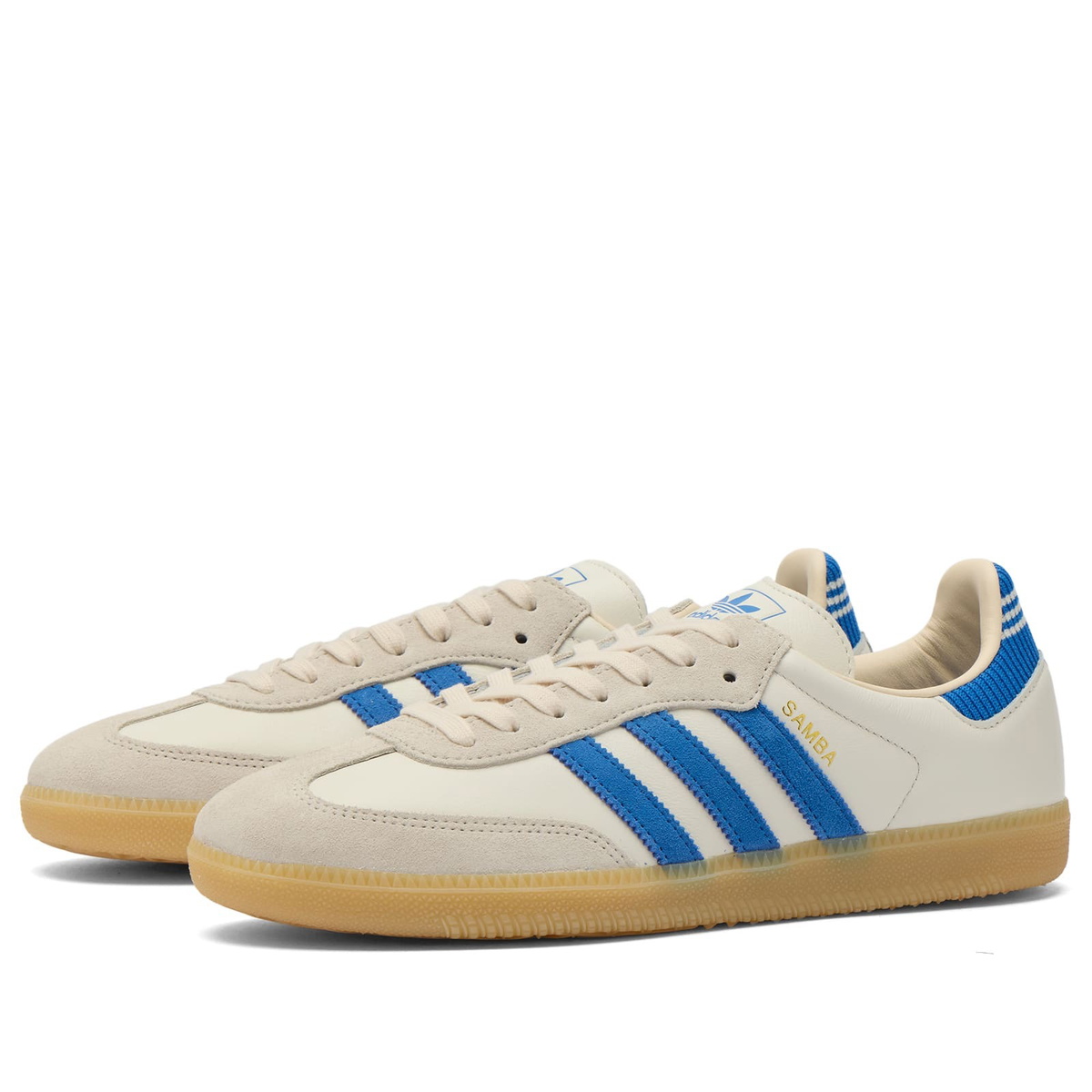 Adidas Samba OG Sneaker in Cloud White/Blue/Gum