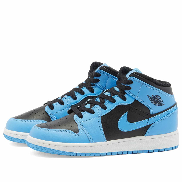 Photo: Air Jordan 1 Mid BG Sneakers in University Blue/Black