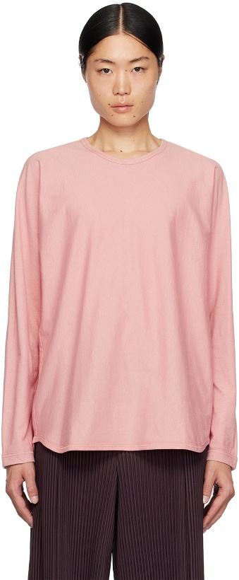 Photo: HOMME PLISSÉ ISSEY MIYAKE Pink Release-T 2 Long Sleeve T-Shirt