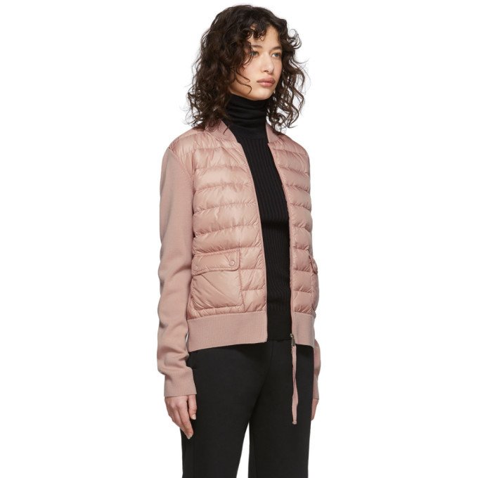 Moncler long down knit hotsell combo jacket