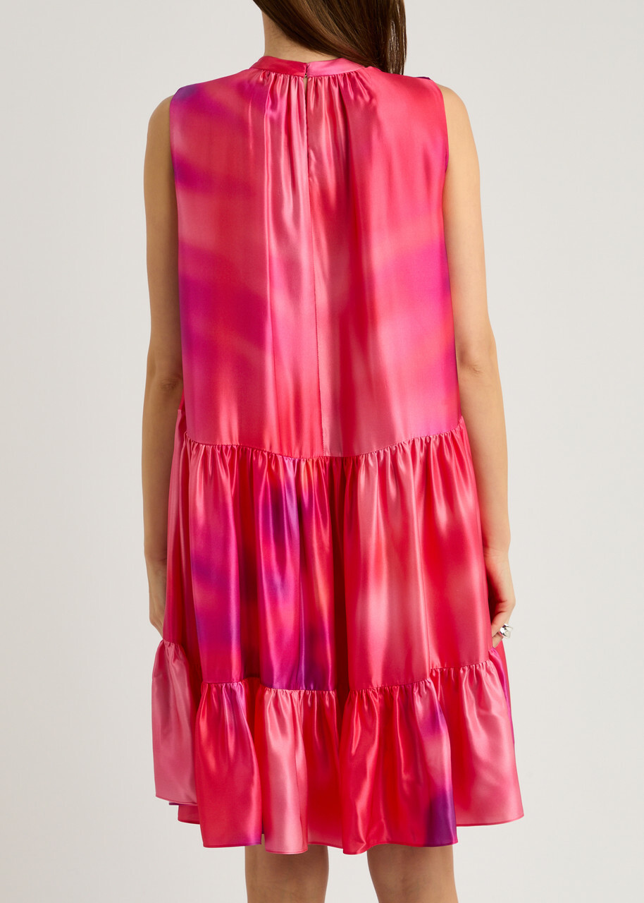 Roksanda Phinia Printed Satin Mini Dress Pink