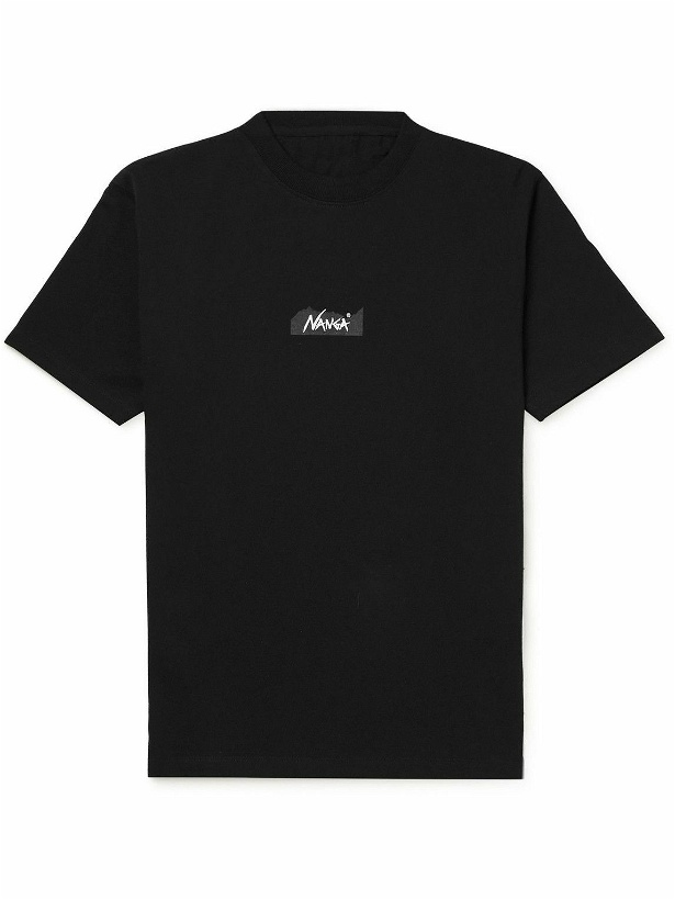 Photo: Nanga - Logo-Print Jersey T-Shirt - Black