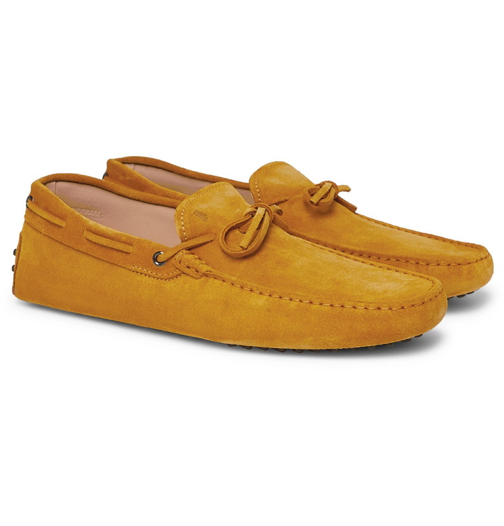 Photo: Tod's - Gommino Suede Driving Shoes - Yellow