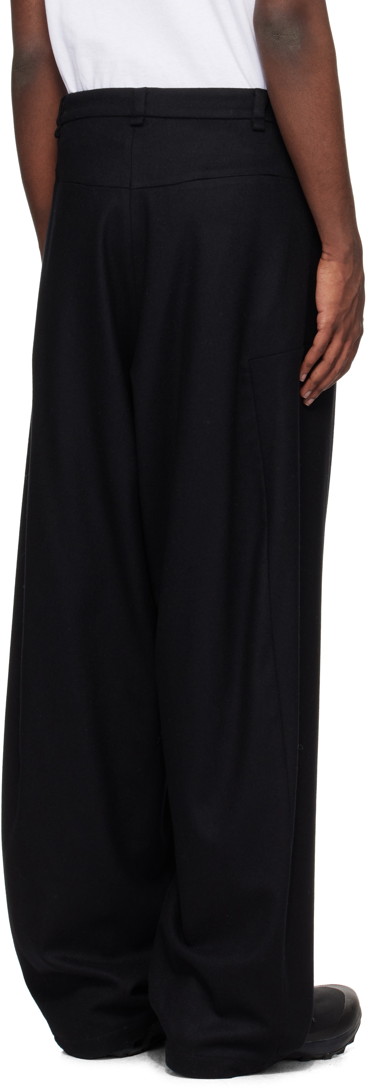 HYEIN SEO Black Wide Wool Trousers