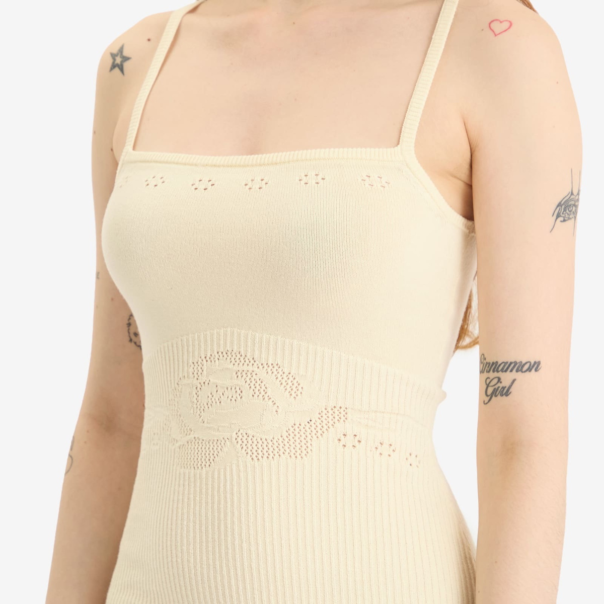 Peachy Den Women's Marie Knit Mini Dress in Cream
