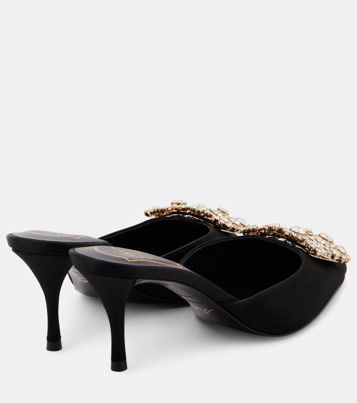 Roger Vivier Efflorescence 65 embellished satin mules Roger