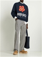 KENZO PARIS - Relaxed Striped Cotton Denim Jeans