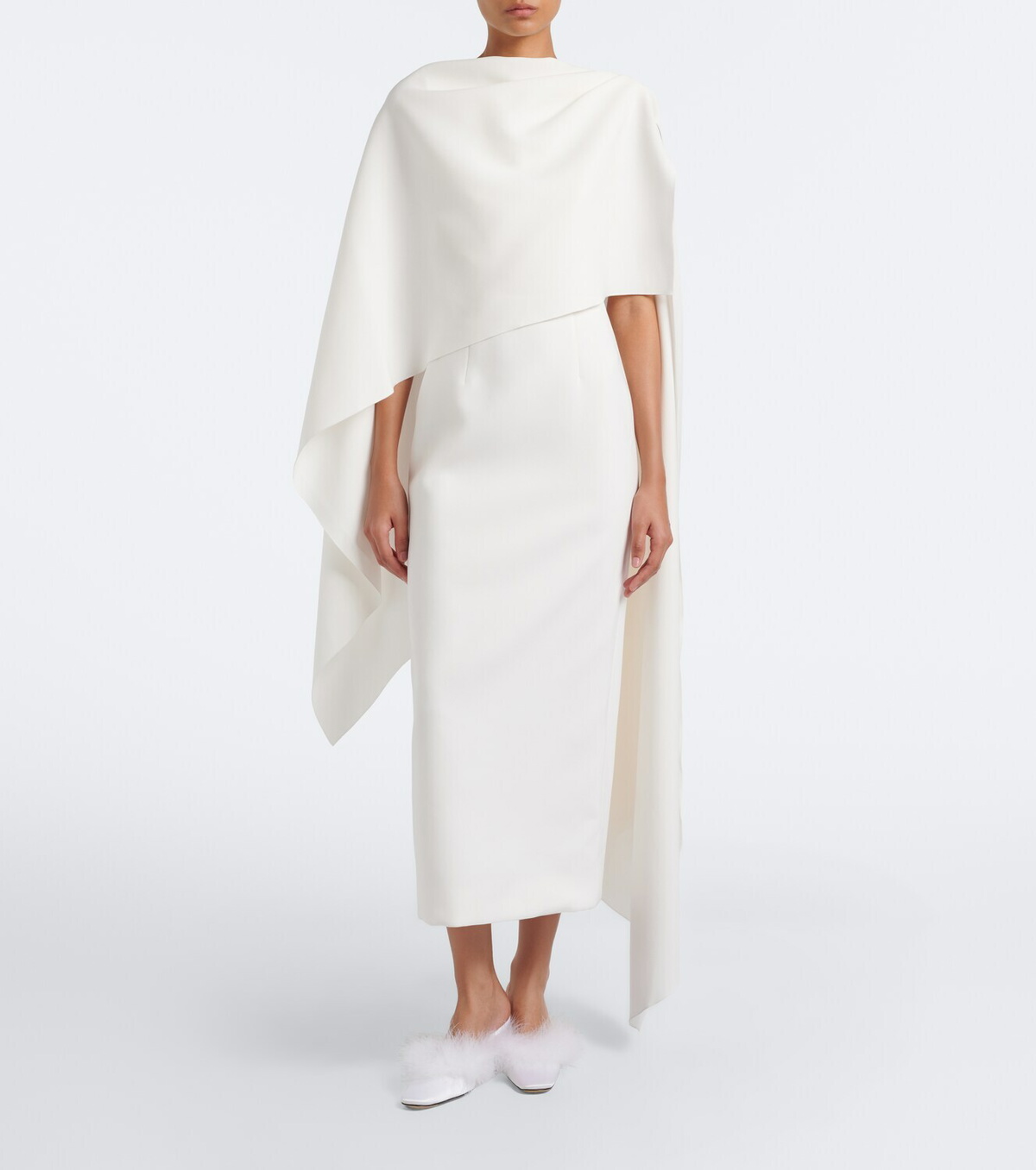 Mach & Mach Bridal feather-trimmed mules