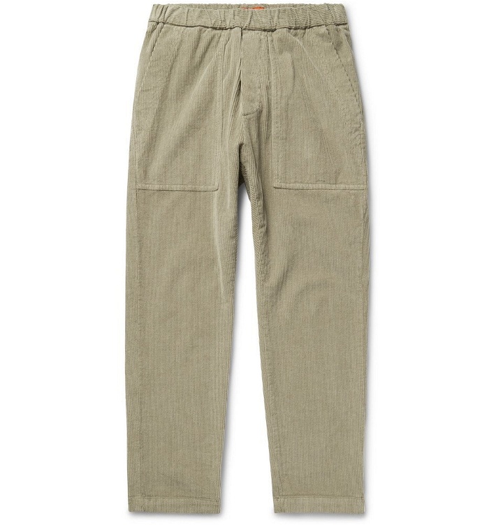 Photo: Barena - Tapered Stretch-Cotton Corduroy Trousers - Beige