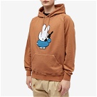 Pop Trading Company Men's x Miffy Applique Popover Hoodie in Brown
