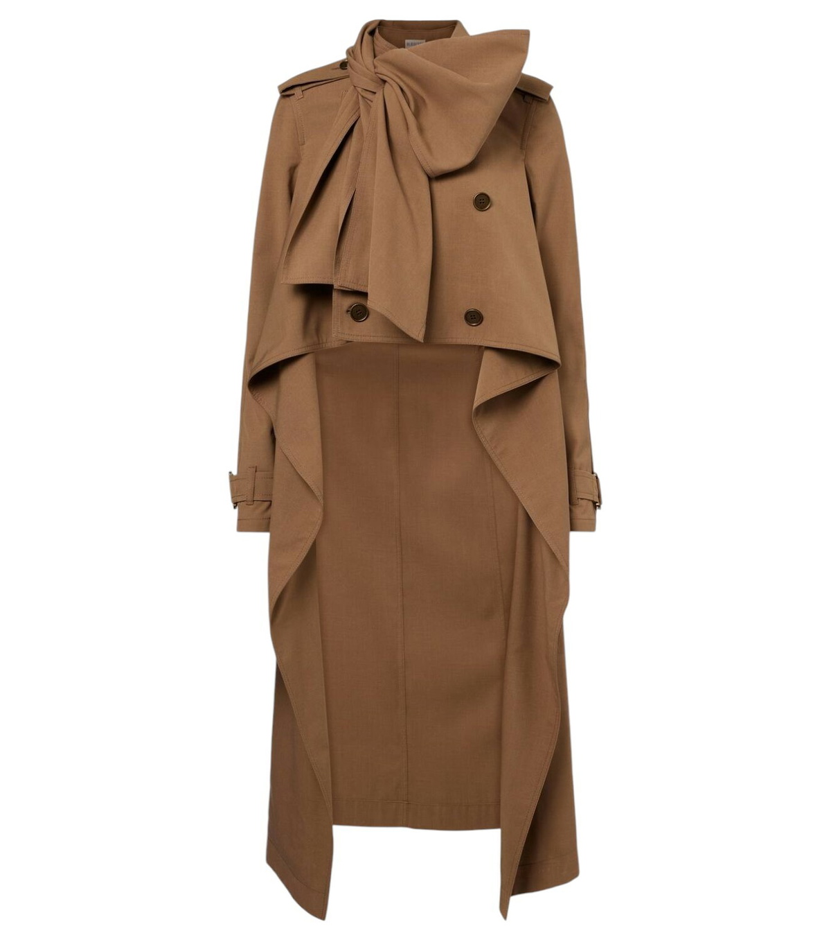 コート Burberry FW24 Ivory silk trench coat (8086313 B9352) Burberry Ivory Silk Trench Coat | italist