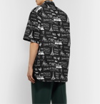 Balenciaga - Oversized Printed Cotton-Poplin Shirt - Black