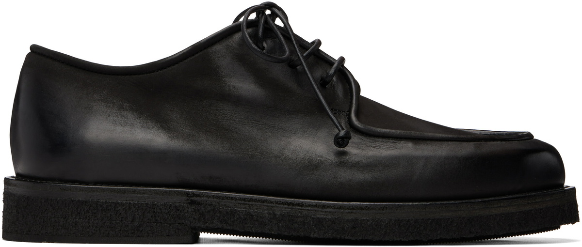 Marsèll Black Moccar Leather Derbys