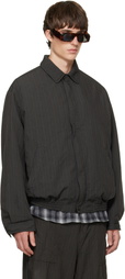 Comme des Garçons Homme Brown Herringbone Stripe Jacket