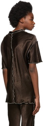 Yuzefi Brown Curly T-Shirt