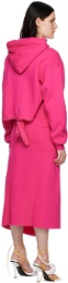 Ottolinger Pink Hooded Midi Dress