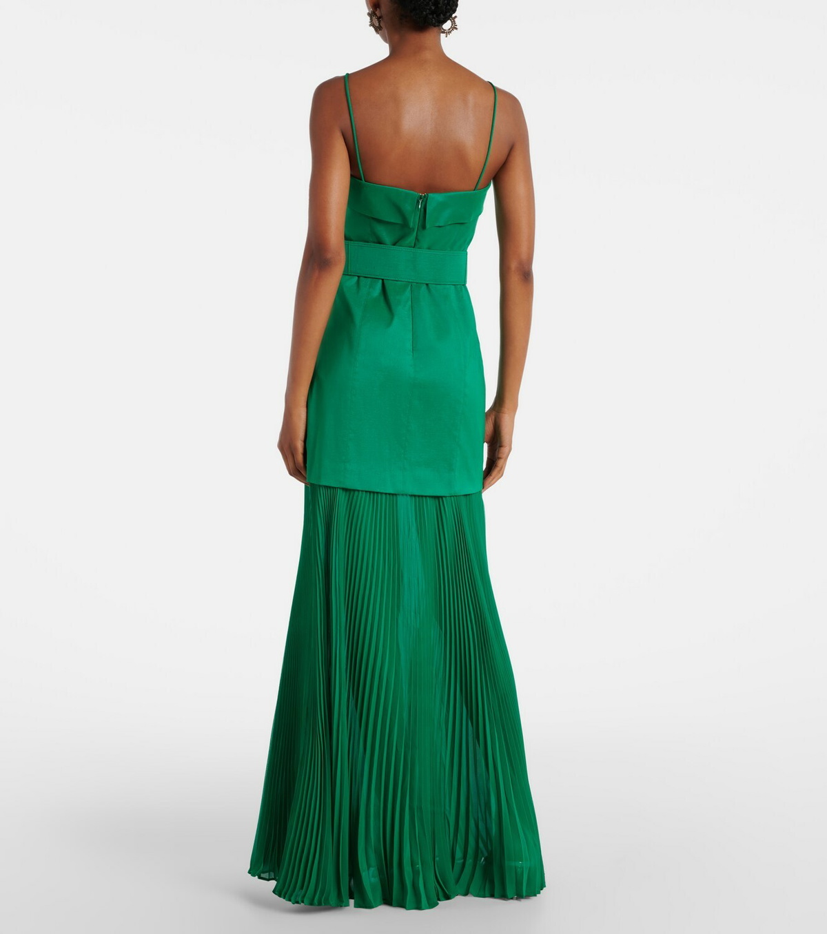 Rebecca Vallance Bailey belted pleated maxi dress