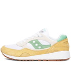 Saucony Men's Shadow 6000 Sneakers in White/Yellow/Green