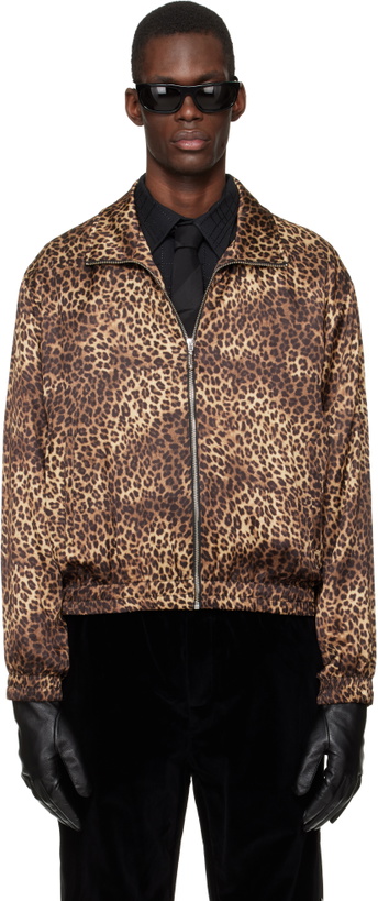 Photo: Ernest W. Baker Brown Cheetah Track Jacket