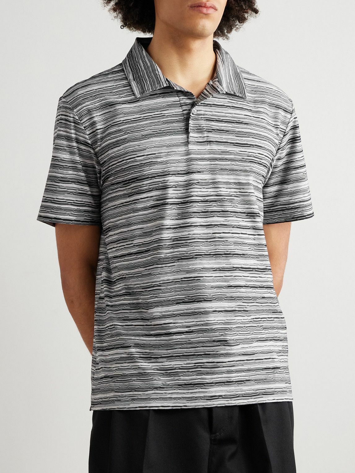 Missoni - Space-Dyed Cotton Polo Shirt - Gray