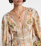 Camilla Embellished floral silk crêpe maxi dress