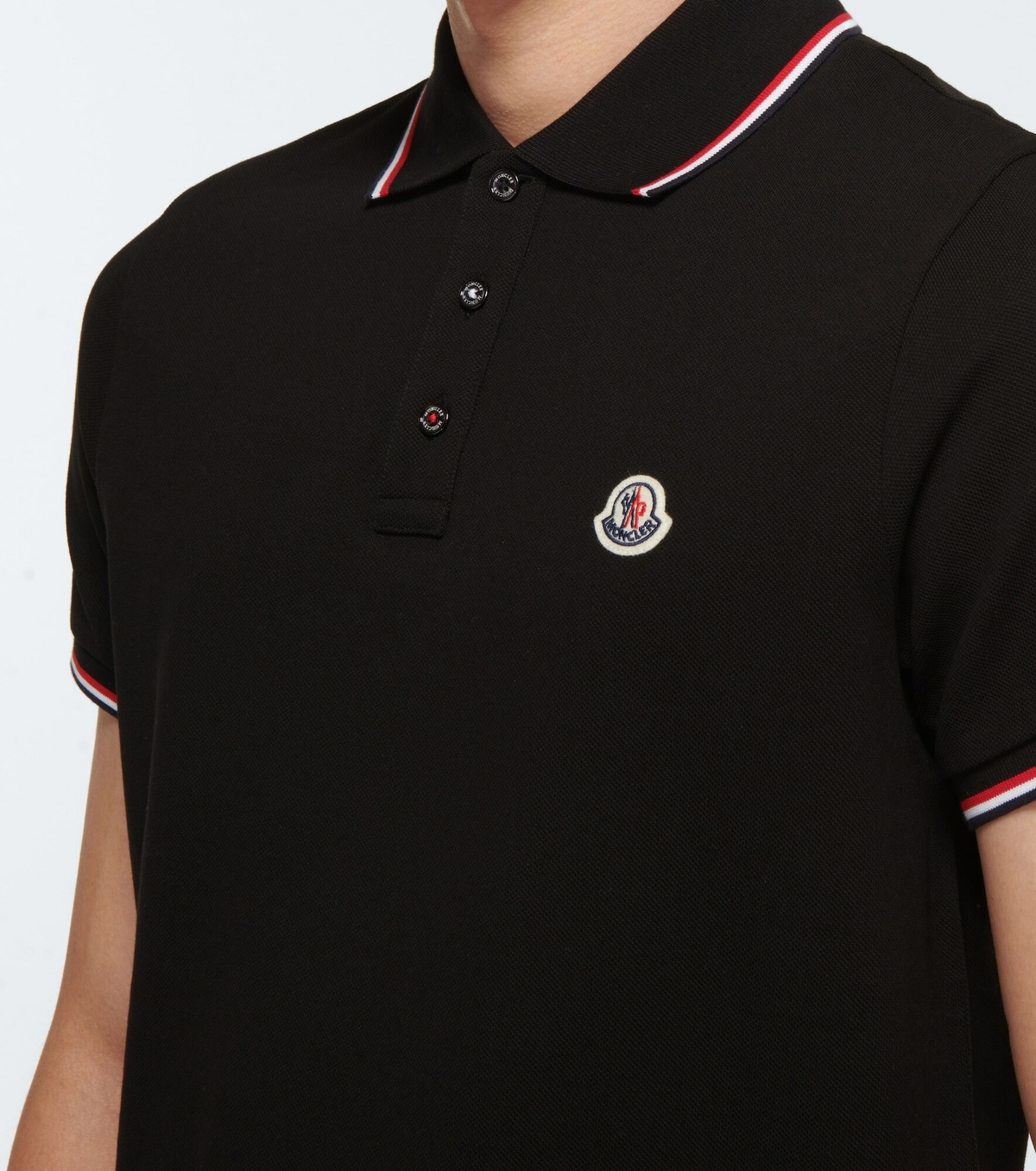 Moncler Contrast trimmed cotton polo shirt Moncler