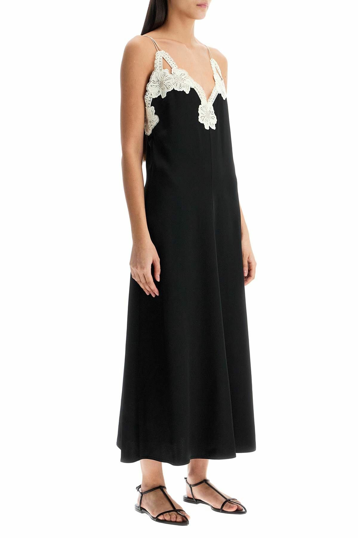 lace top navy dress Navy Long Sleeve Short Dress with Lace Top
