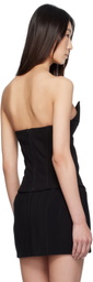 Mugler Black Signature Tailored Bustier Top