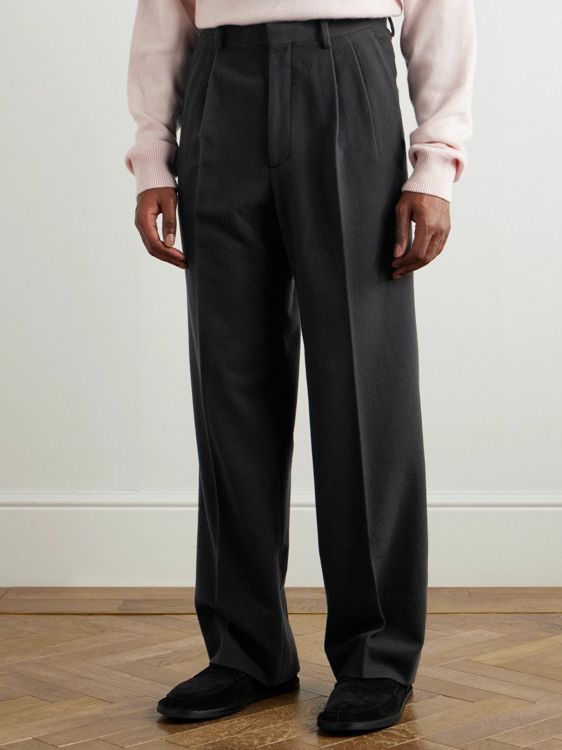 Auralee - Straight-Leg Pleated Super 180s Wool-Flannel