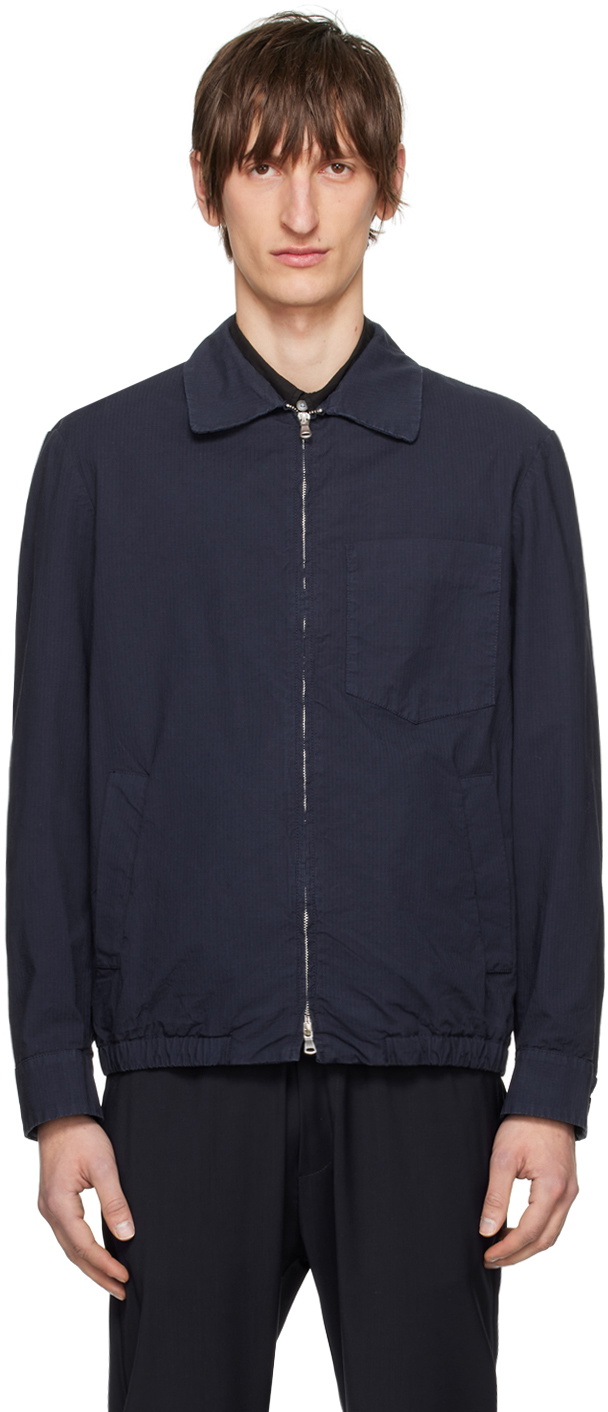 Barena Navy Zip Jacket Barena