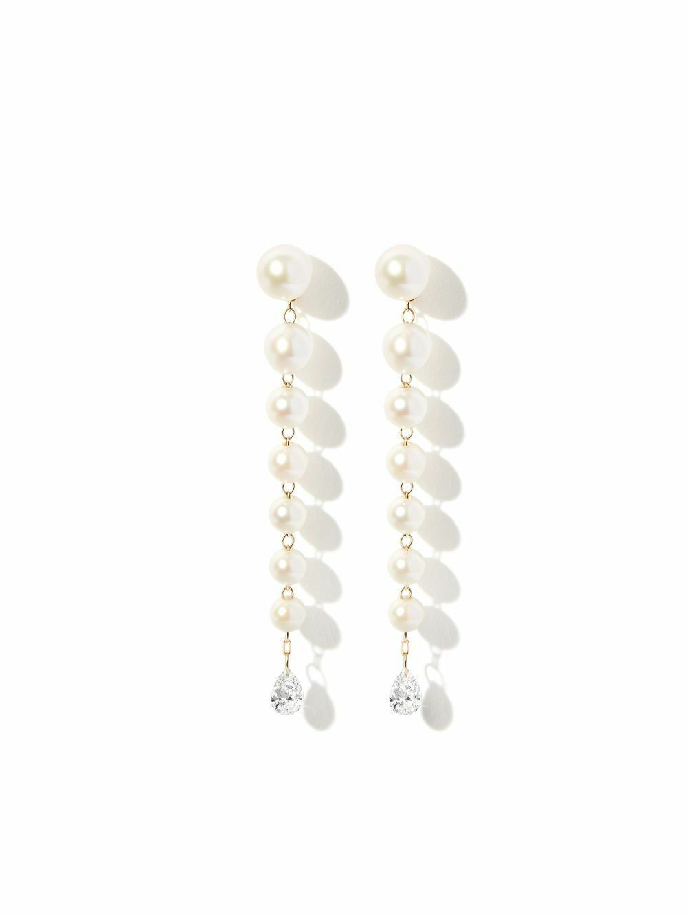 Mizuki 14K Yellow Gold Sea Of Beauty Pearl And Diamond Drop Earrings