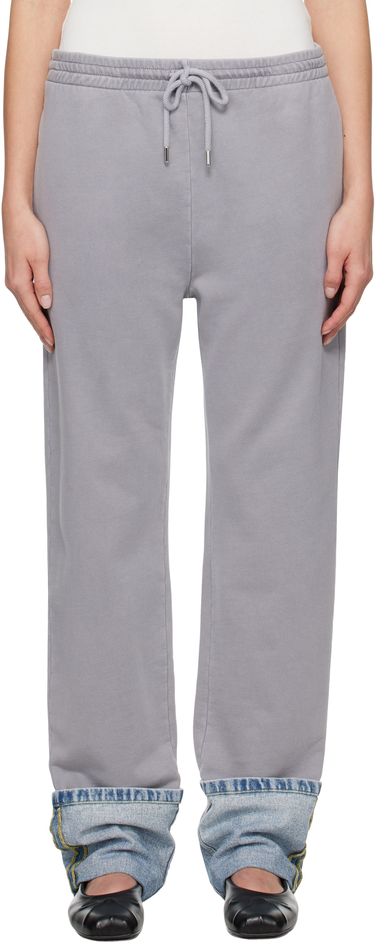 Moschino Jeans Gray Cotton Fleece Lounge Pants