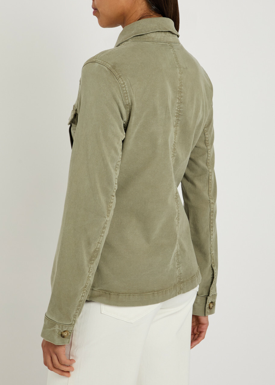 Paige Stacey Stretch-denim Jacket Green