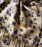 The House of Lyria Sharpei floral cotton and linen throw
