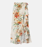Etro Floral wrap skirt