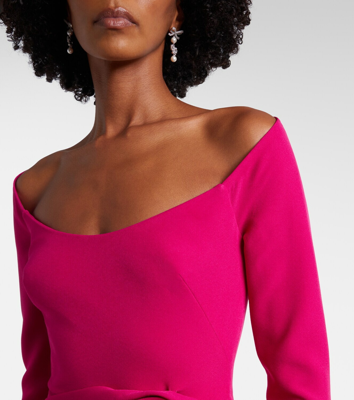 Safiyaa Emmina draped crêpe gown