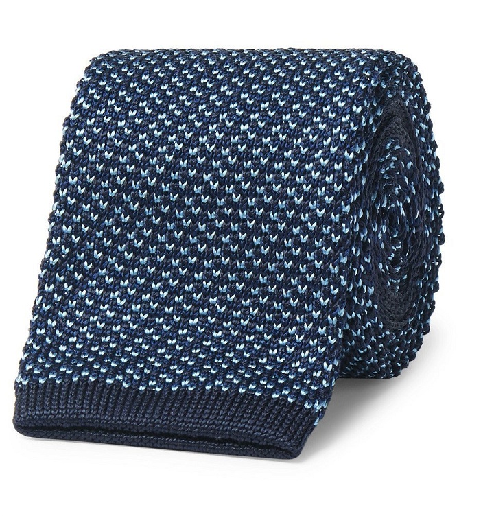 Photo: Dunhill - 6.5cm Knitted Mulberry Silk Tie - Men - Blue