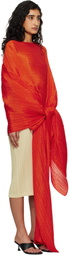 PLEATS PLEASE ISSEY MIYAKE Orange Madame-T Scarf