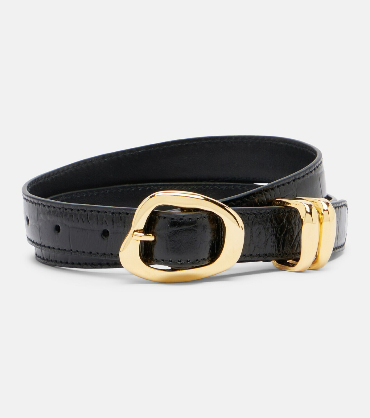 Amanu Tugela croc-effect leather belt