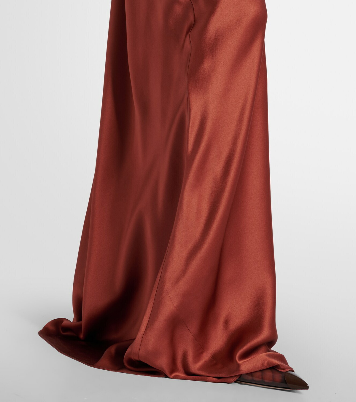 The Sei Draped silk charmeuse bustier gown