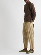 Inis Meáin - Striped Donegal Merino Wool and Cashmere-Blend Sweater - Brown