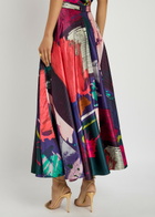 Roksanda Ameera Printed Silk-satin Midi Skirt Multi Print