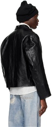 Our Legacy Black Mini Leather Jacket