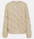 Brunello Cucinelli Cable-knit mohair-blend sweater