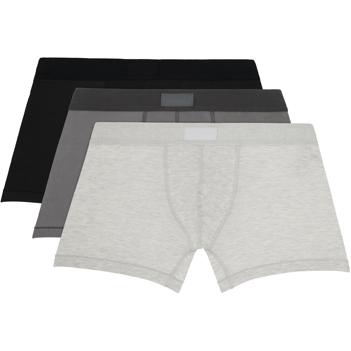 SKIMS Three-Pack Gray SKIMS Cotton 3 Boxer Briefs