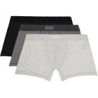 SKIMS Three-Pack Gray SKIMS Cotton 3 Boxer Briefs