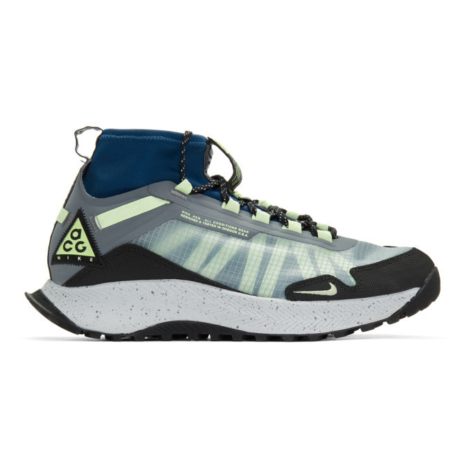 Photo: Nike Grey and Yellow ACG Zoom Terra Zaherra Sneakers