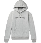 Resort Corps - Embroidered Mélange Loopback Cotton-Jersey Hoodie - Gray