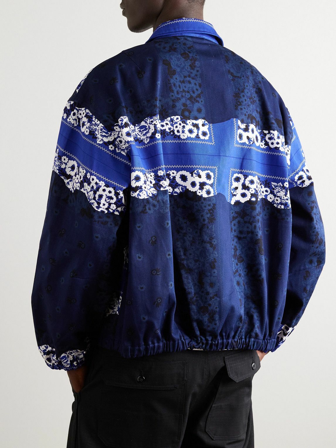 NOMA t.d. - Hand-Dyed Denim Blouson Jacket - Blue